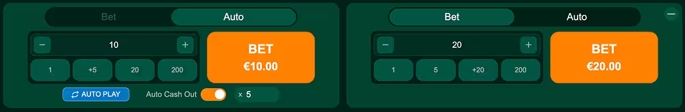 Duel betting panel and game controls
