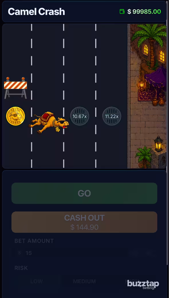 Camel Crash losing round right before final max win step