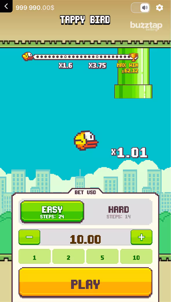 Tappy Bird mobile gameplay screenshot start round