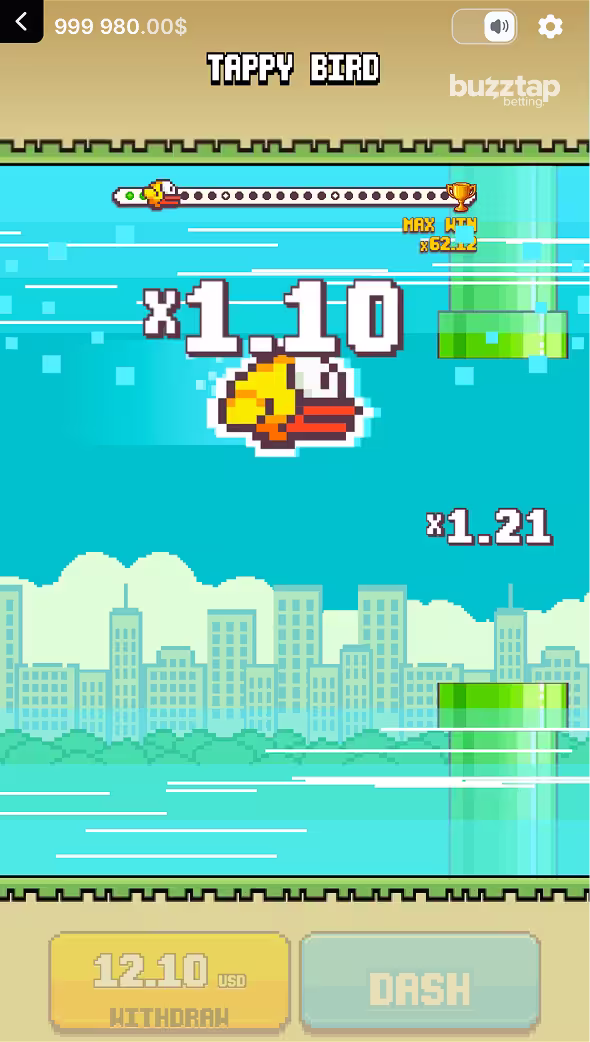 Tappy Bird mobile gameplay screenshot boost dash feature