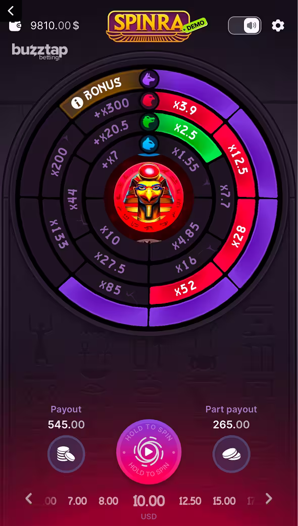 Spinra mobile gameplay screenshot base game