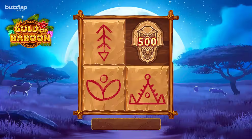 Gold of Baboon bonus game revealing an instant 100x win