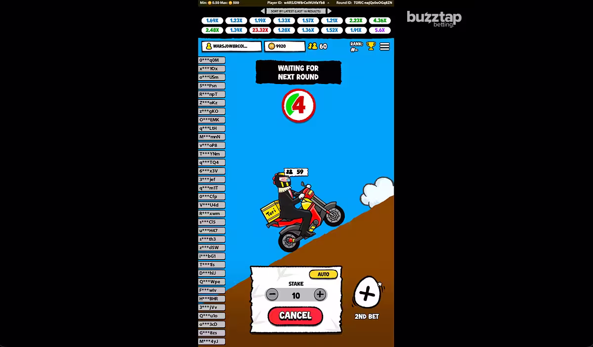 A screenshot of Toridama Crash pre-round countdown