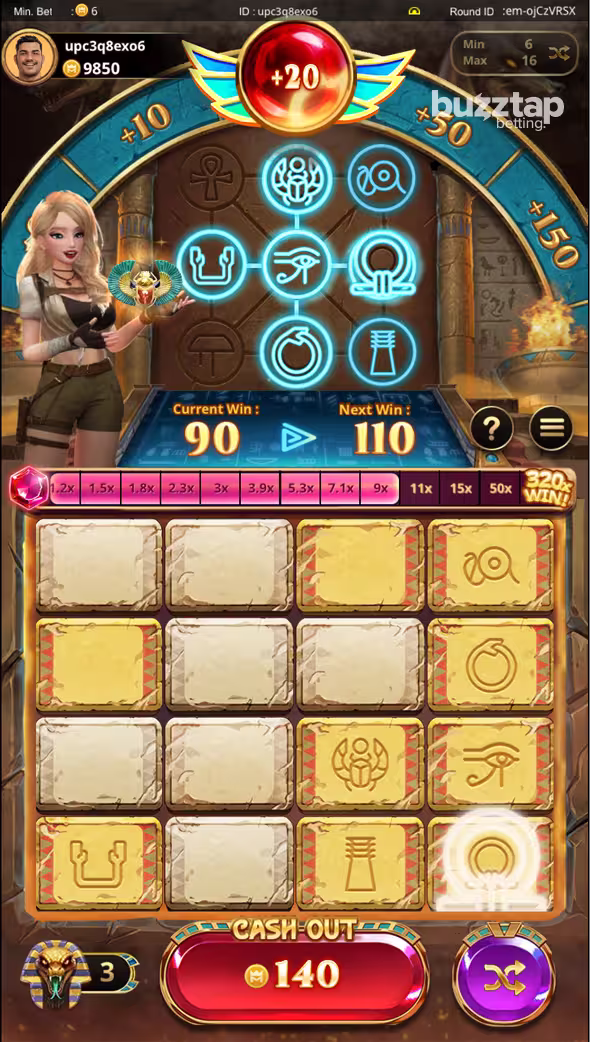 Egyptian Mines mobile gameplay screenshot