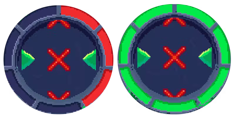 A graphic showing the single reel slot from Falling Pickaxe game