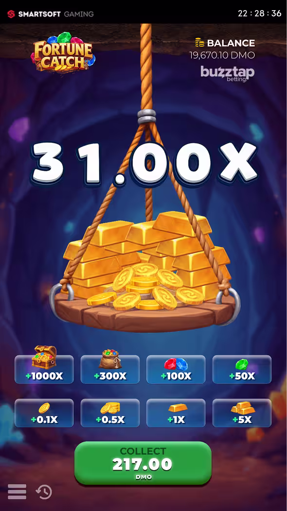 Fortune Crash mobile gameplay screenshot big win