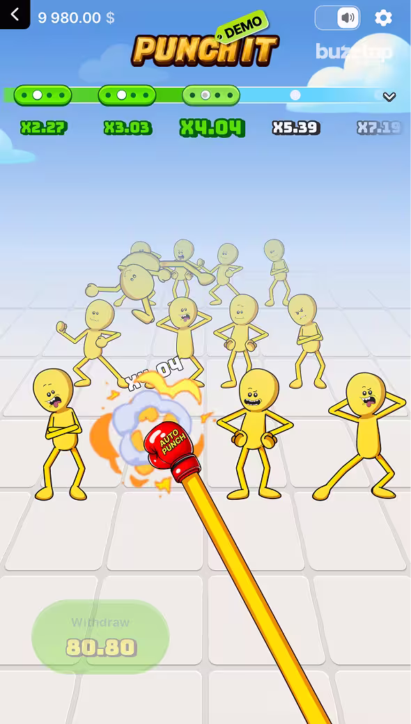 Punch It mobile gameplay screenshot mid round