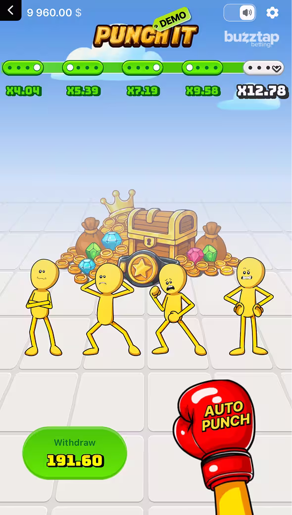 Punch It mobile gameplay screenshot final row