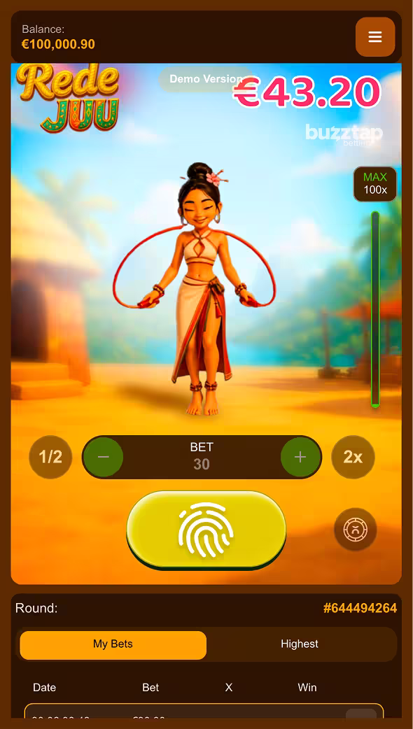 Rede Juu crash game screenshot