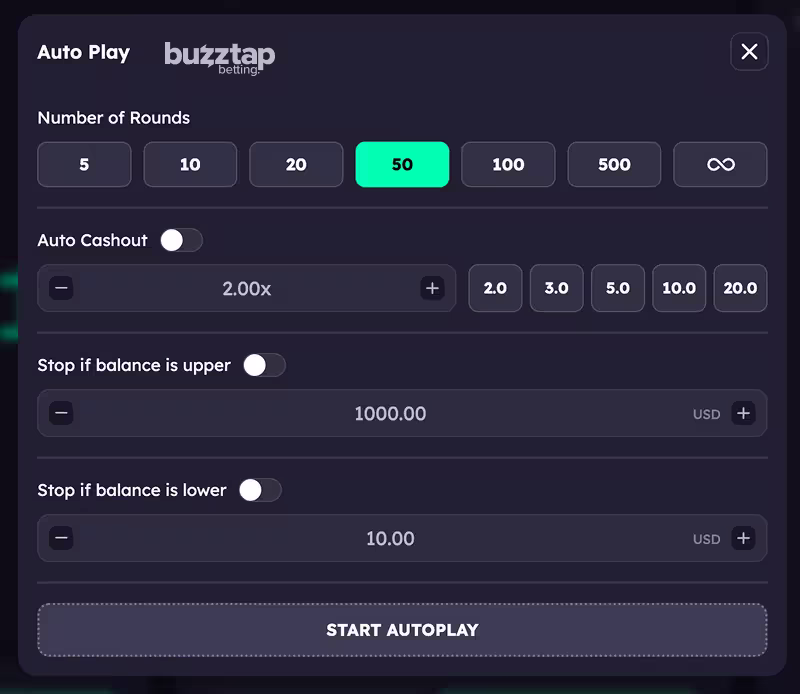 AviaPix auto play settings menu