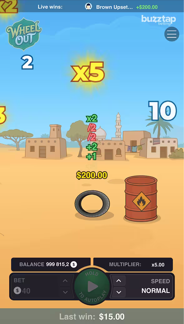 Wheel Out mobile gameplay explosive barrel