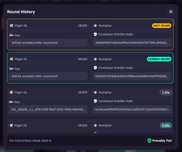 CosmoPix round history