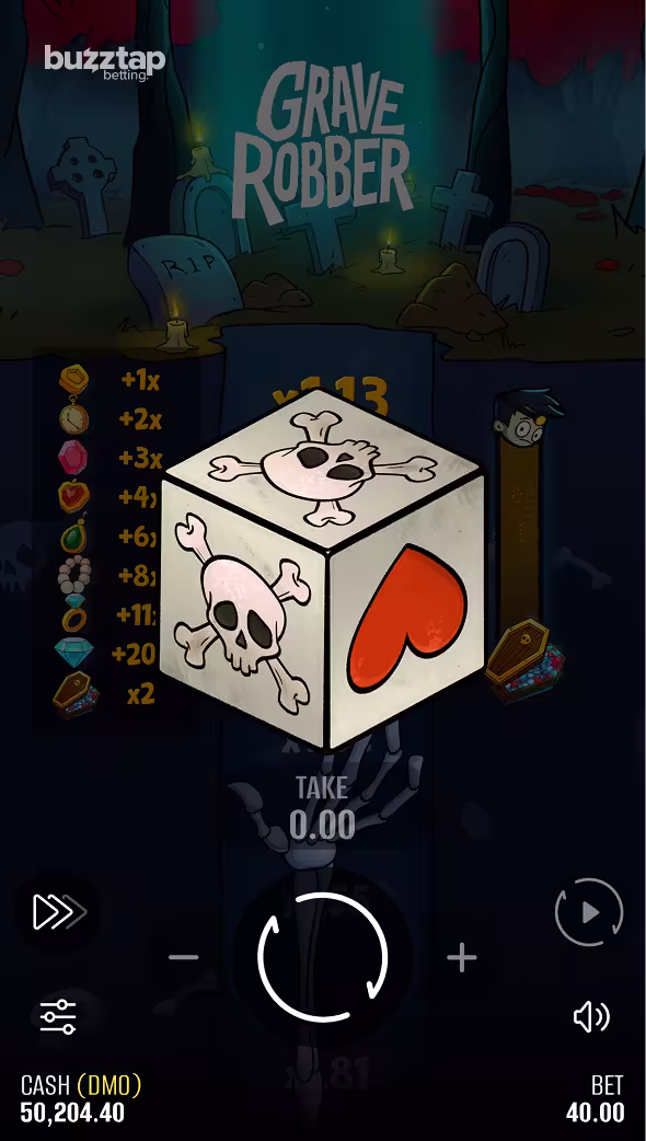 Grave Robber dice roll game