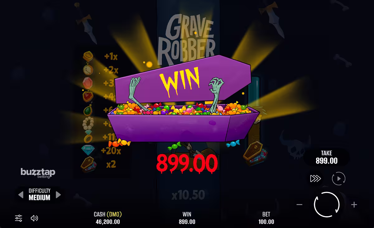 Grave Robber gameplay screenshot big win