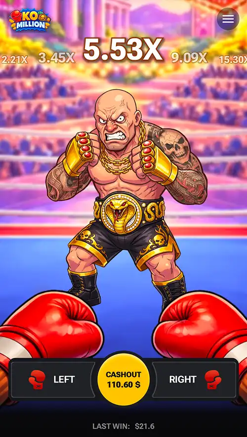 KO Million gameplay screenshot playing on hardcore difficulty mode