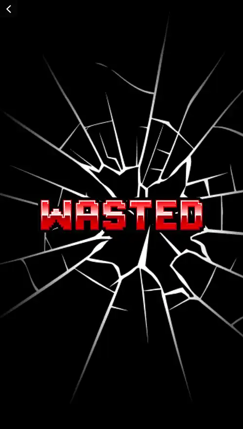 Hotline Money gameplay screenshot featuring a losing round and the wasted screen