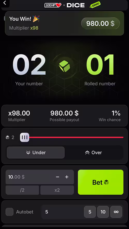 Dice mobile gameplay screenshot 3