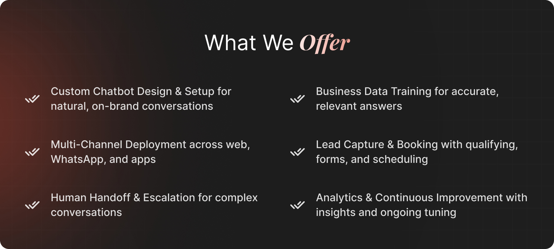 AI Chatbots and Virtual Assistants solution by Amilek Consultancy