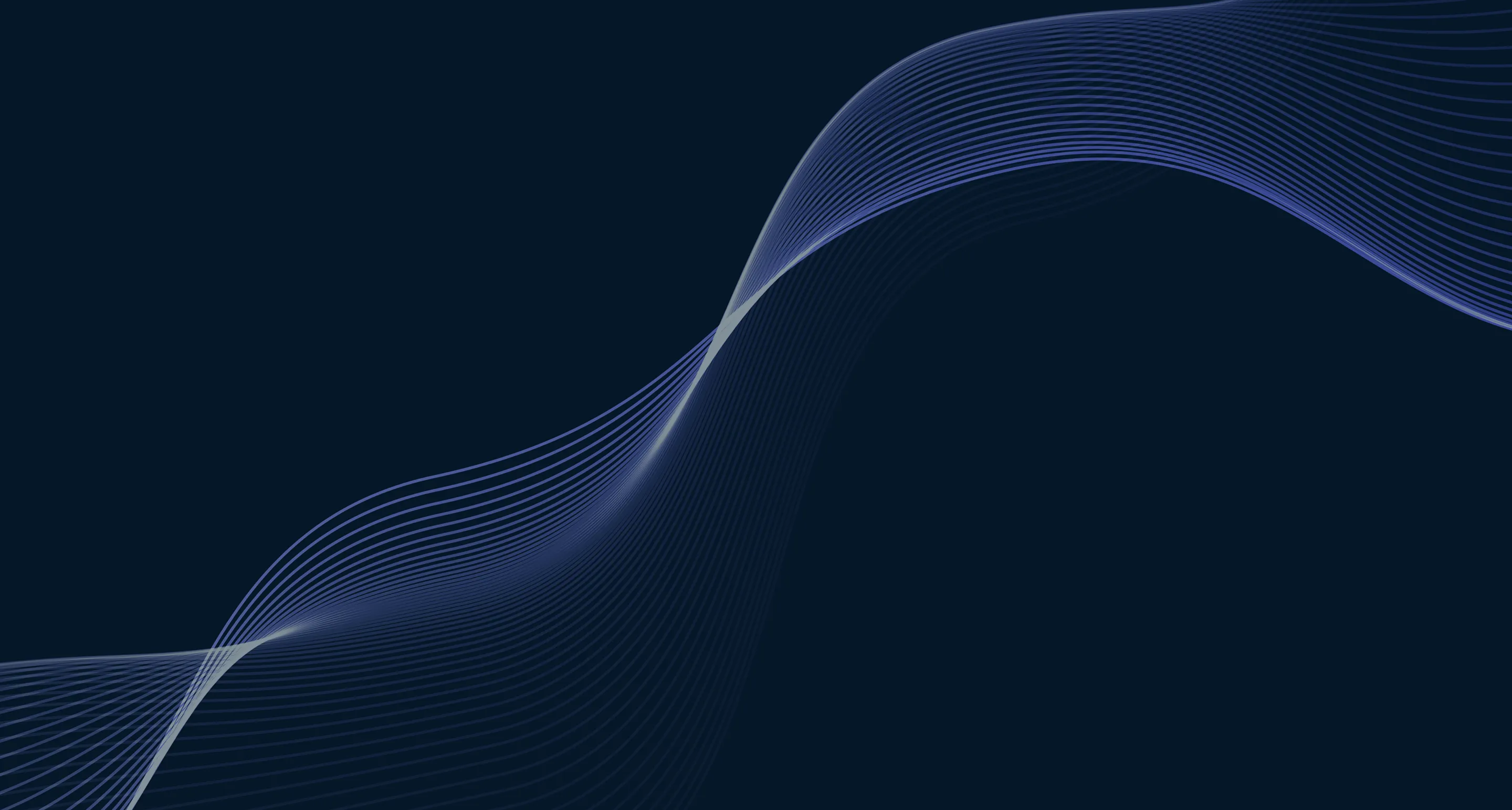 Mjuk, vågformad blå linjedesign över en mörkblå bakgrund.
