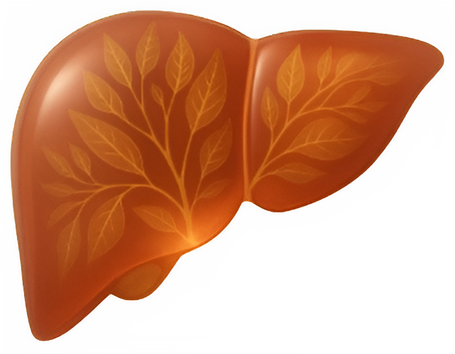 Illustration of a healthy liver representing improved digestion, detoxification, and overall wellbeing during Ayurvedic jaundice care.