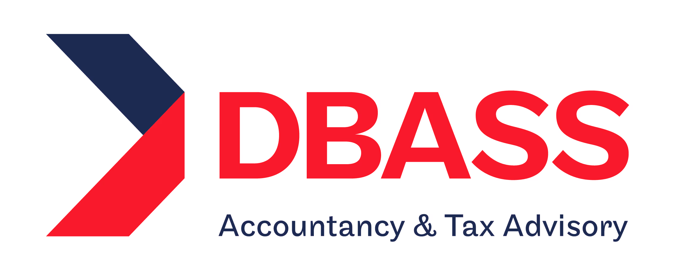 DBASS logo with a red and navy blue geometric symbol and the text 'Accountancy & Tax Advisory' underneath.