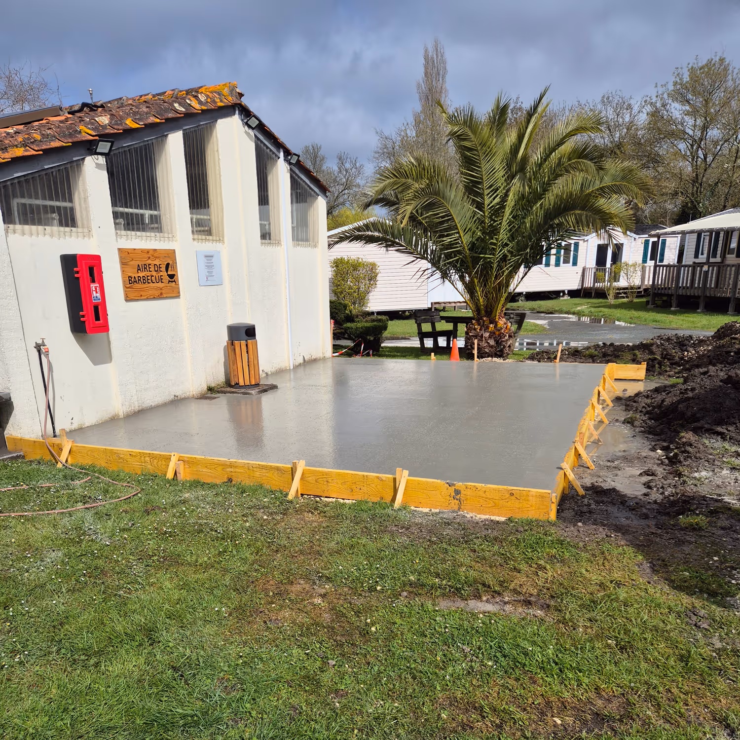 Image d'un aménagement, terrassement camping