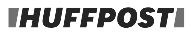 HuffPost logo in bold uppercase letters with stylized vertical bars on each side.