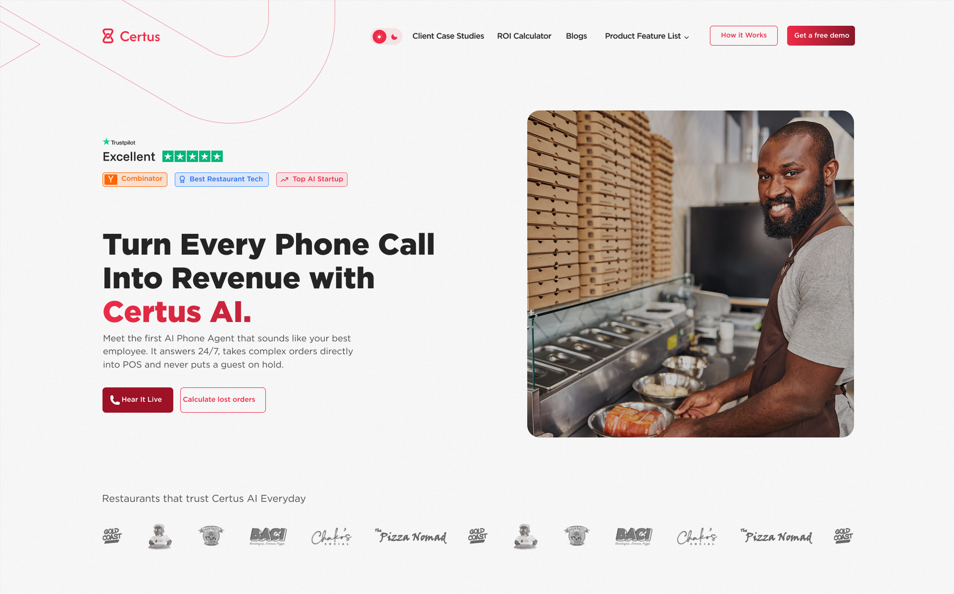 Voice AI Website for Restaurants