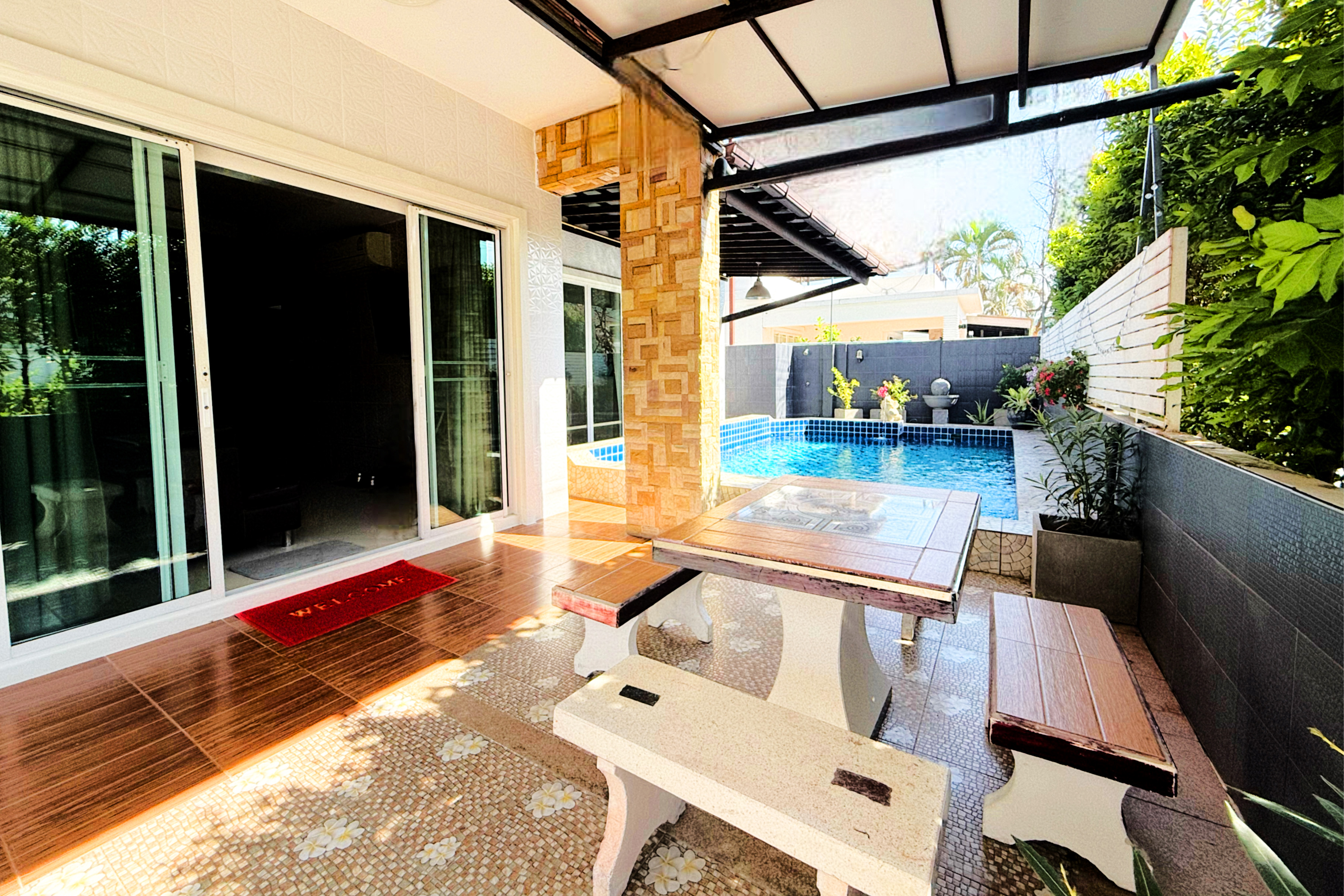image of relax area at the retreat villa in Thailand