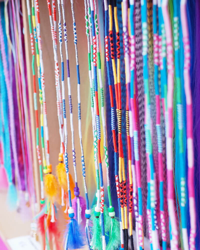 Foto van verschillende boho-extensions.