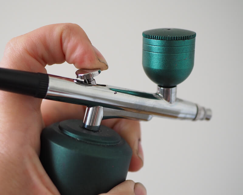 Close up foto van airbrush spuit.
