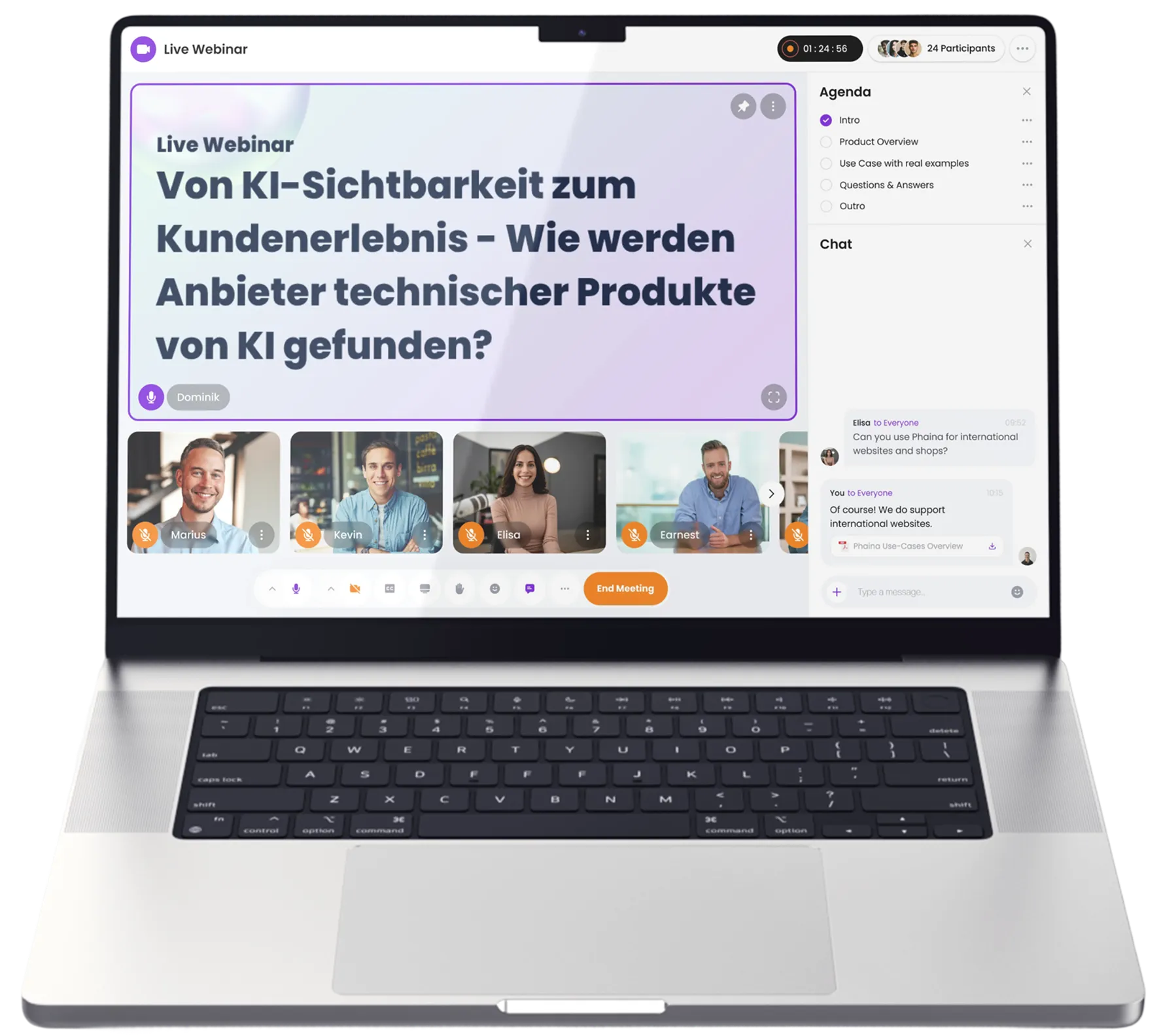 Live-Webinar von Phaina zur KI-Sichtbarkeit und digitalen Kundenerlebnissen im technischen Mittelstand.