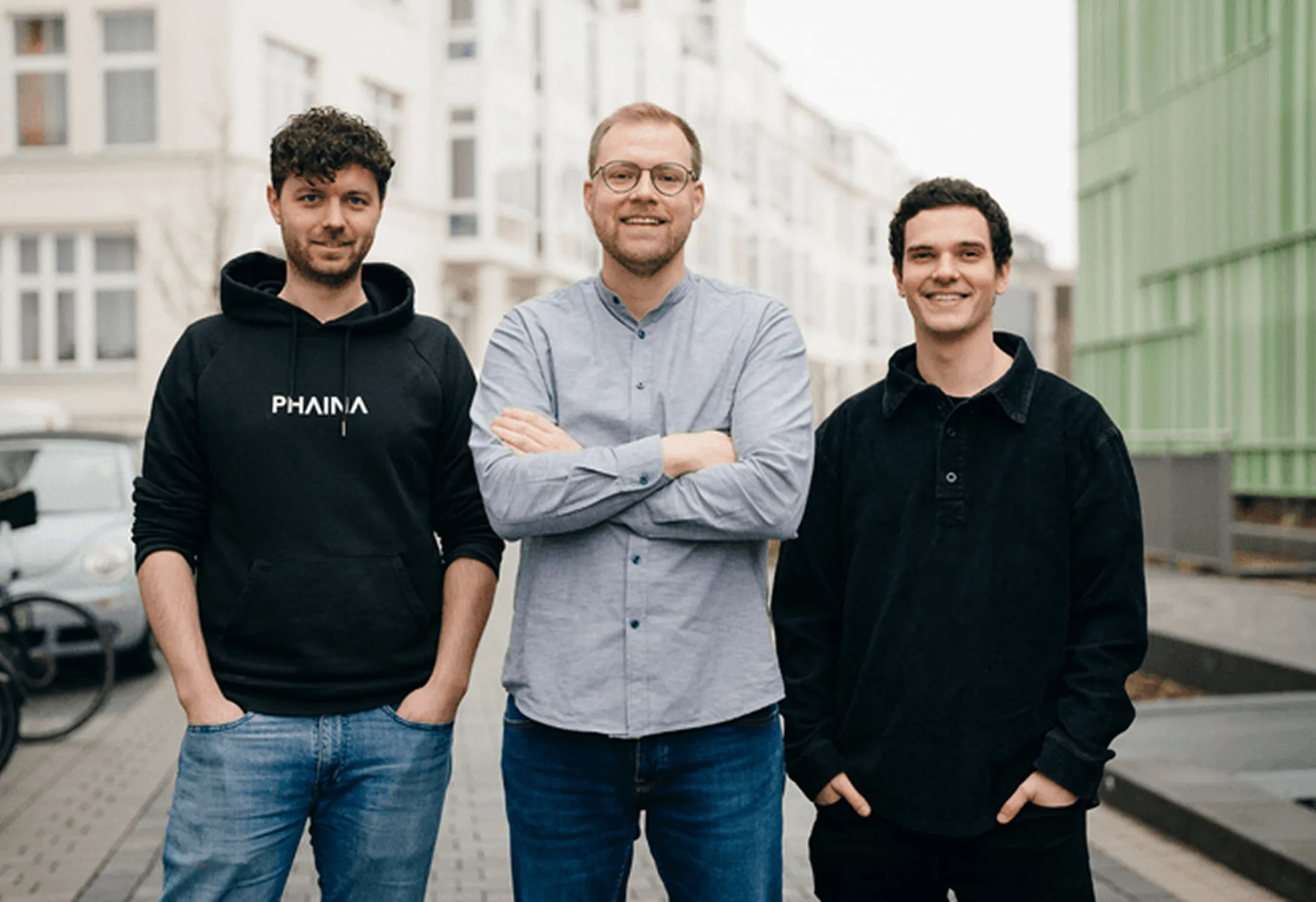Das Gründerteam von Phaina, Experten für digitale Produktstrategien im Mittelstand.