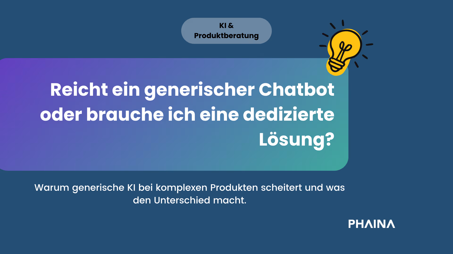 Chatbot vs. Produktberater: Wann reicht ein Chatbot nicht mehr?