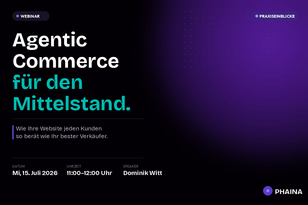 Agentic Commerce im Mittelstand: wie deine Website genauso berät wie deine Vertriebsmitarbeitenden