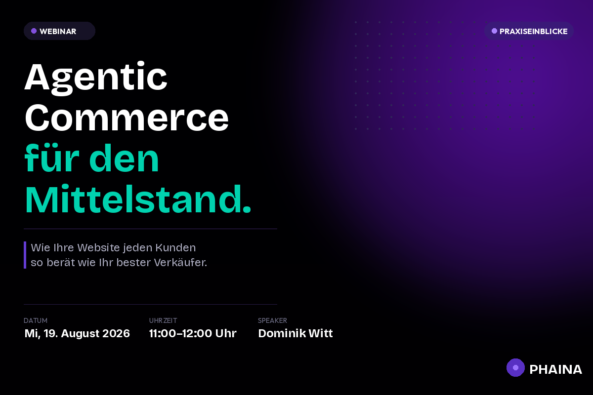 Webinar: Agentic Commerce für den Mittelstand 