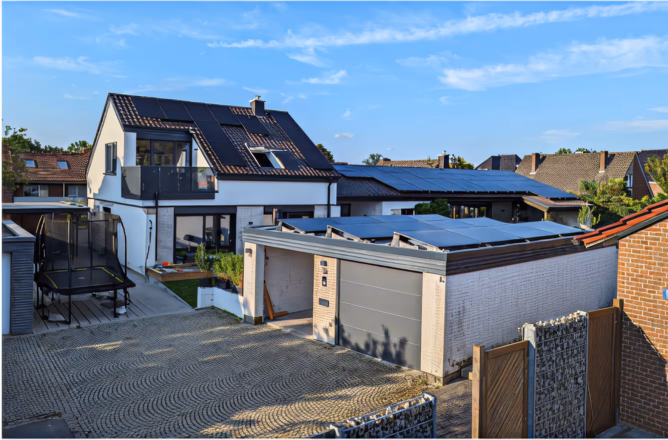 Ariel view of the house