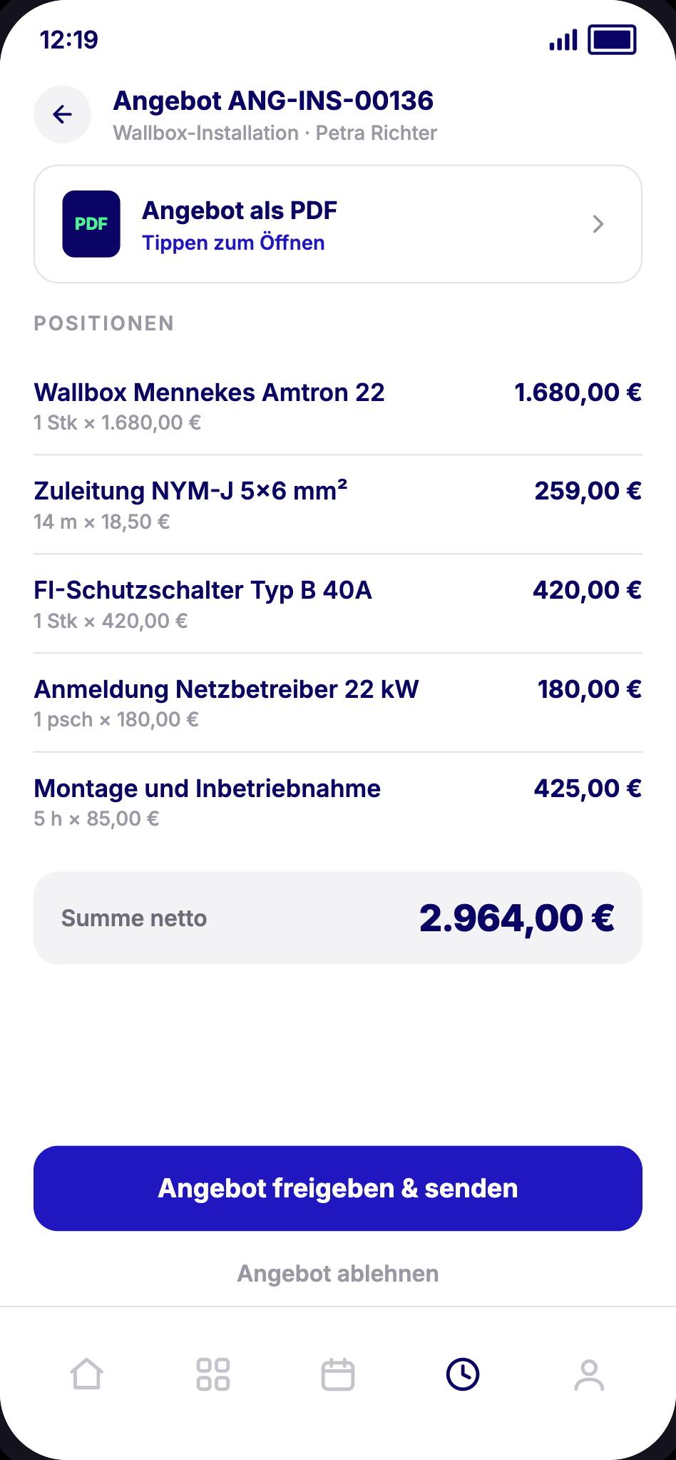 smalt App – Angebot