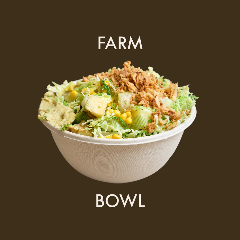 Bewliehill house bowl with kale and topping