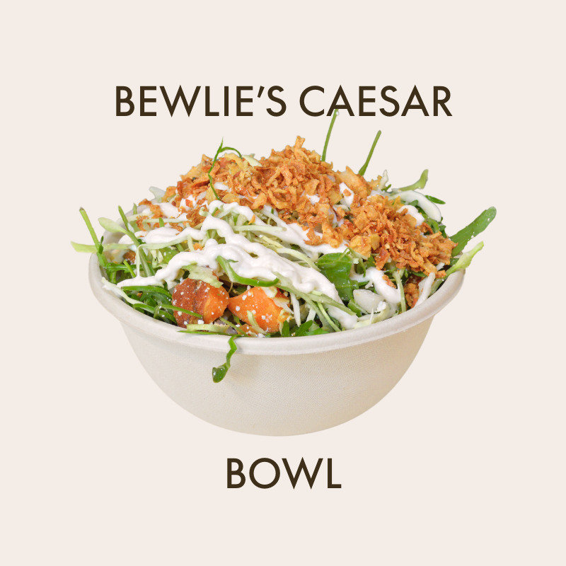 Golden roots salad bowl with rocket, roasted potato, cauliflower, beetroot and turmeric yogurt