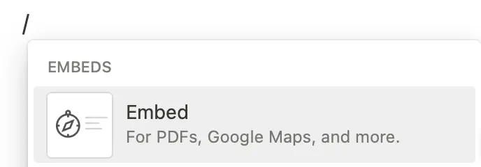 Embed a Google Sheet in Notion