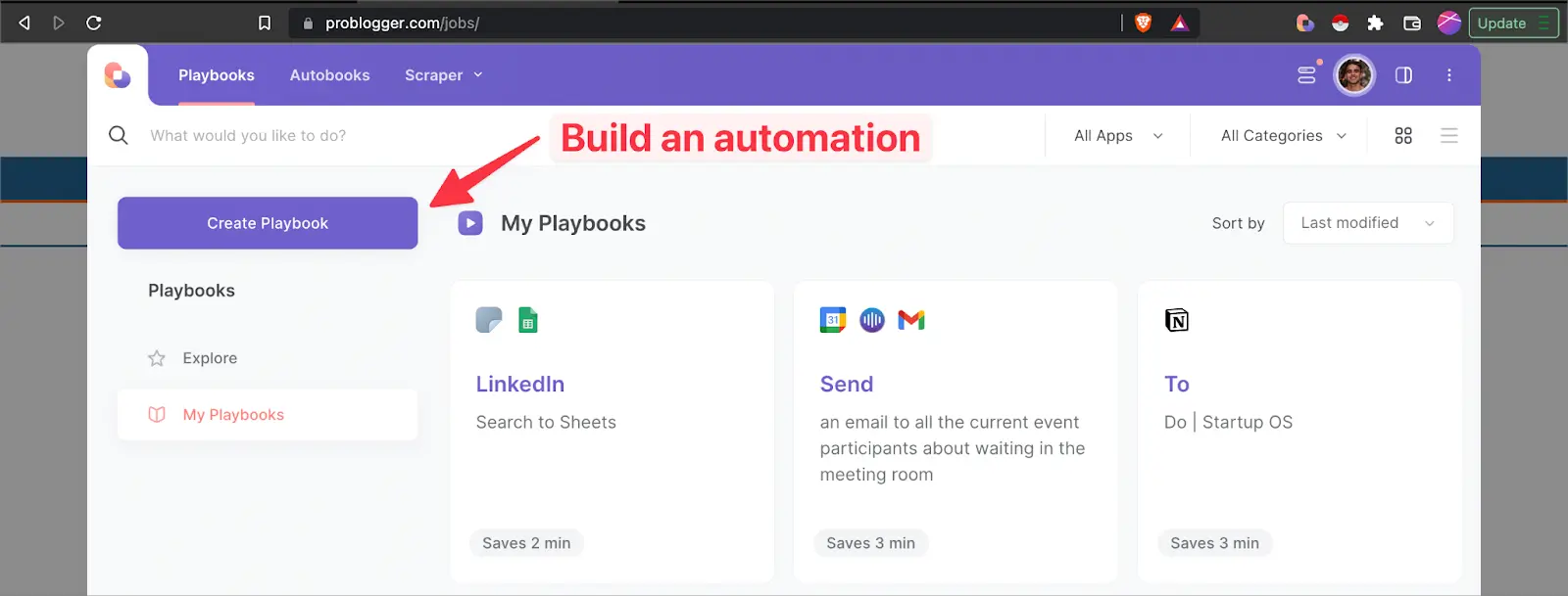 Build an automation to scrape the web.