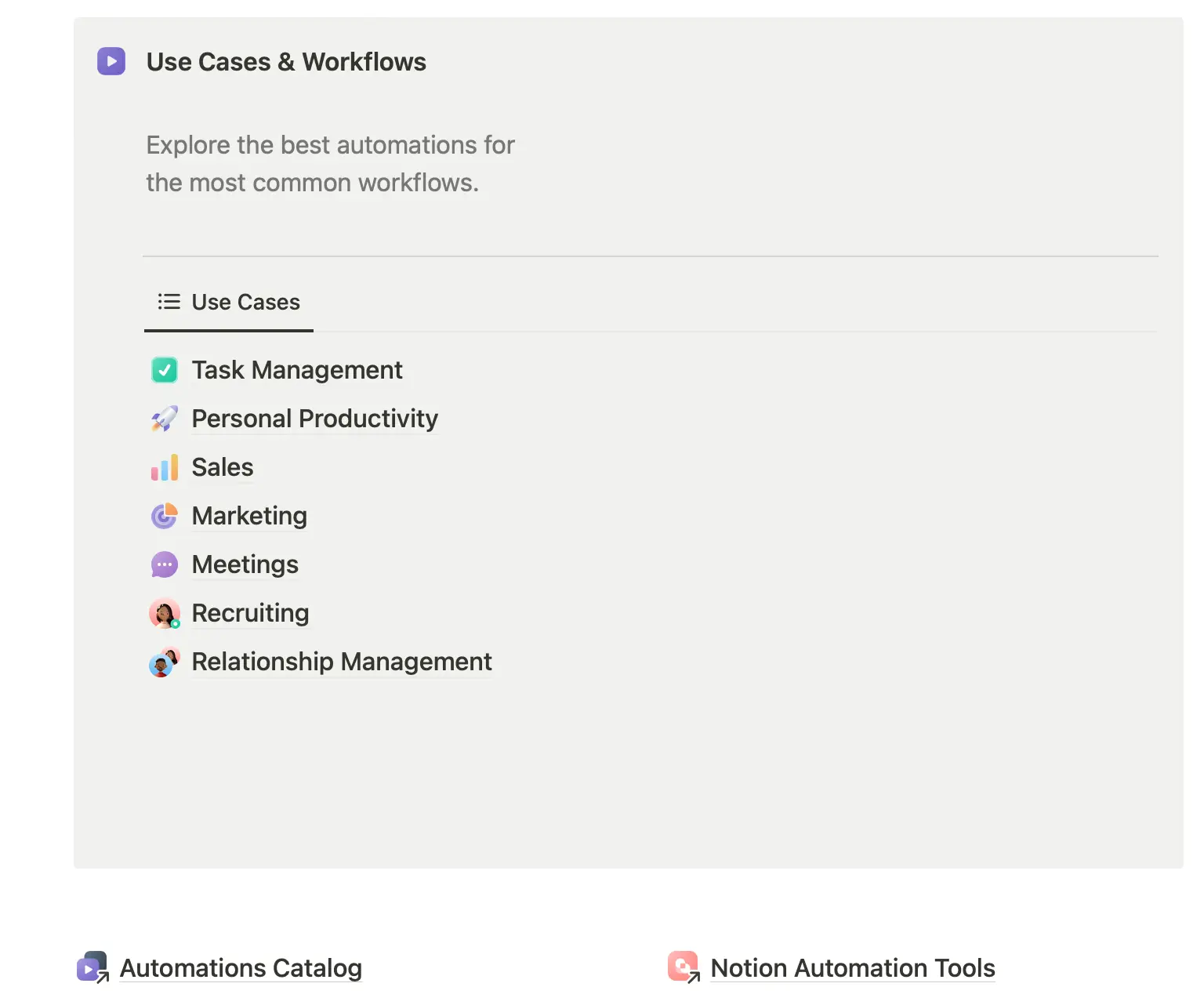 Notion New Year resolution template