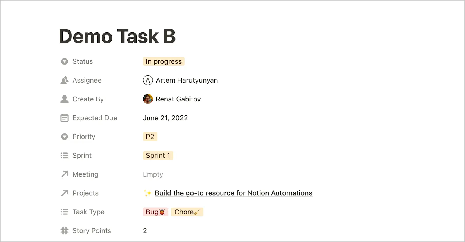 Create a task in Notion.