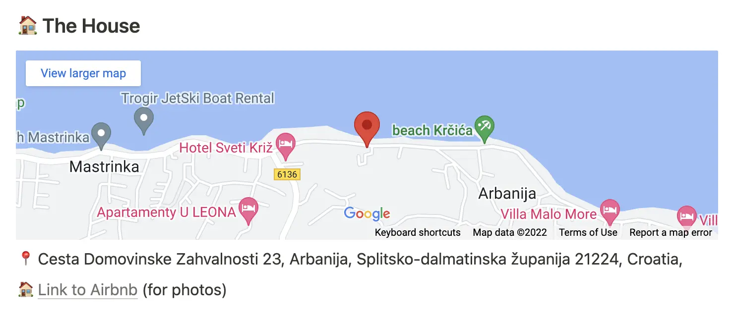 How to embed Google Maps in Notion.