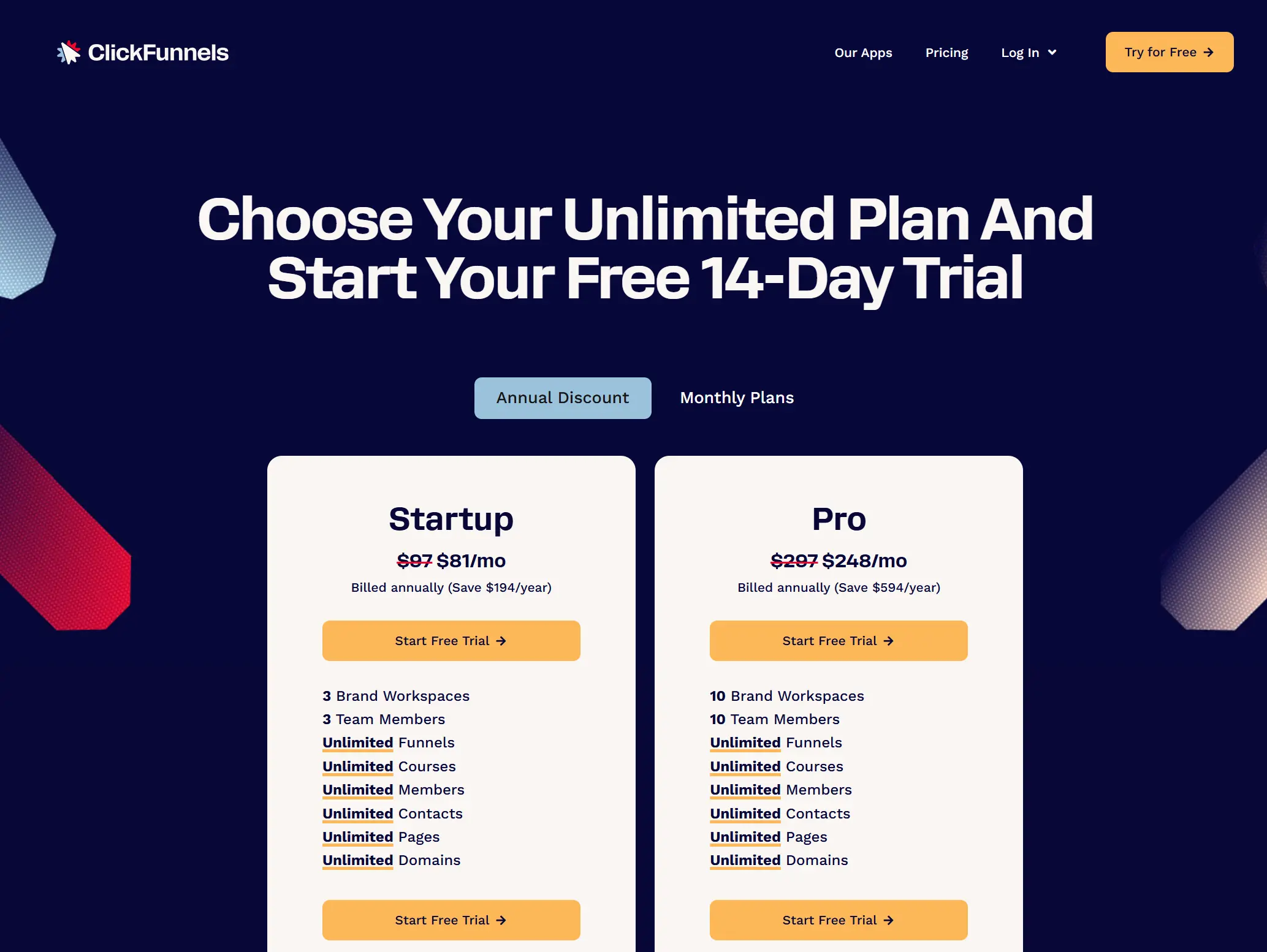 ClickFunnels pricing and plans 2025