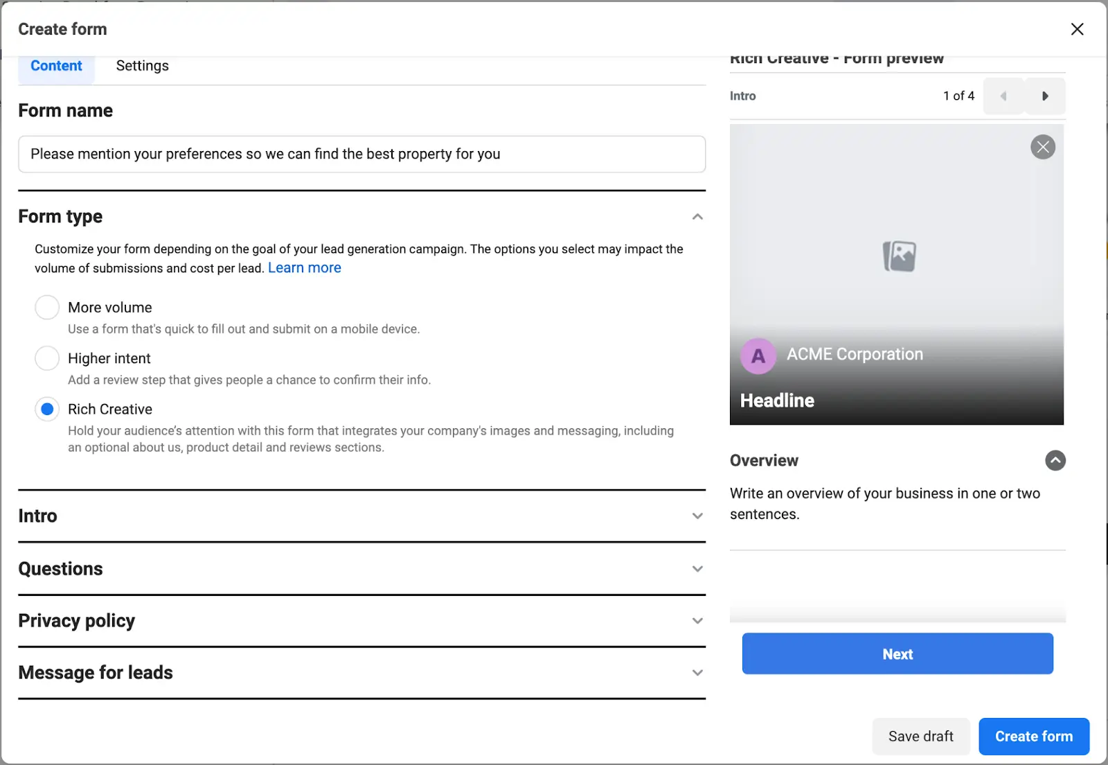 Facebook lead generation - Design high-converting lead ad forms
