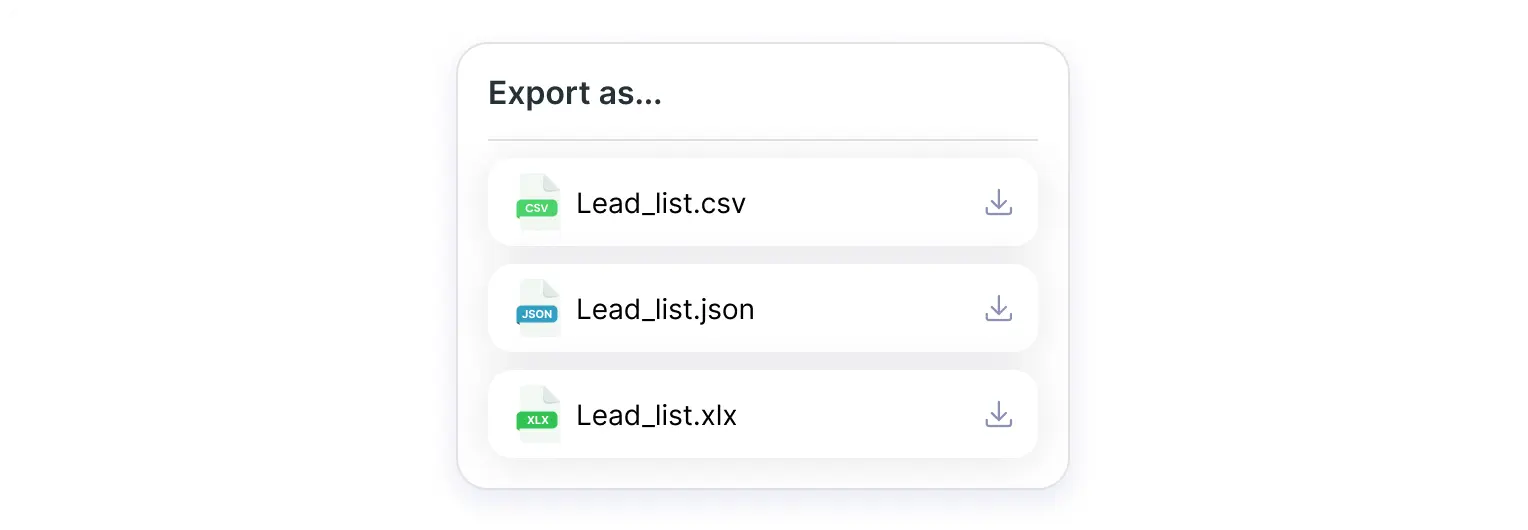extract lead list from linkedin sales navigator - choose export format