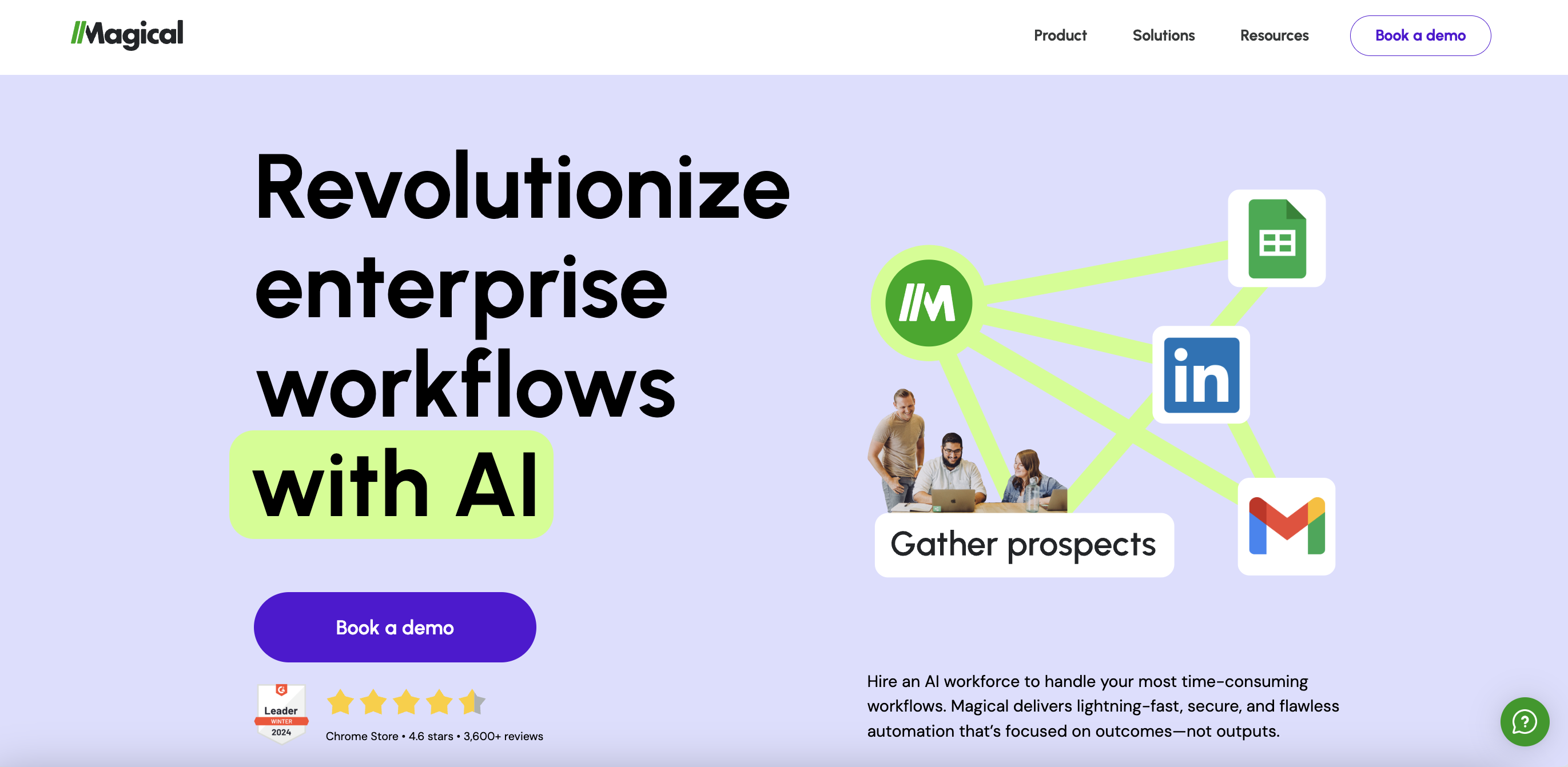 Graphic image displaying an interface from Magical.
