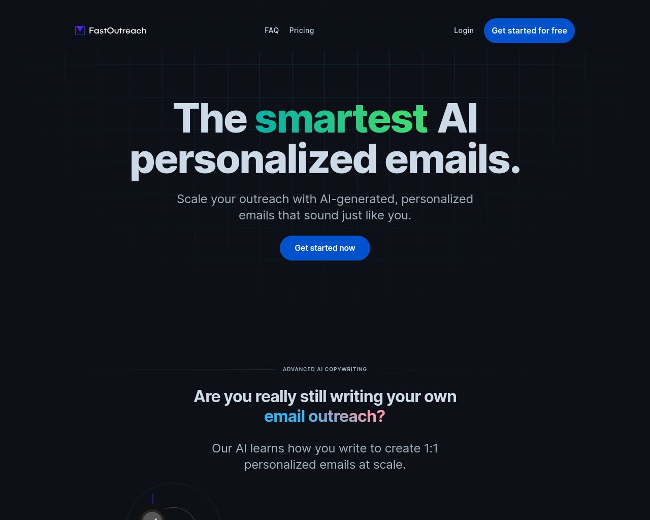 FastOutreach.ai lead generation software dashboard